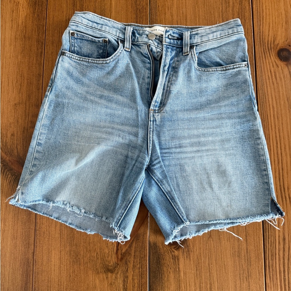 Denim Forum High-Rise Jean Shorts